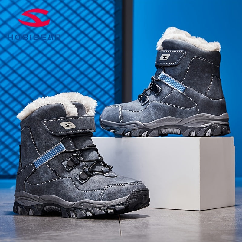 Men's Warm Fleece Snow Boots Non slip Ankle Boots