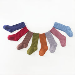 Toddler Knee High Ribbed Socks High Elasticity