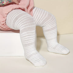3pcs Girls Striped Leggings Mesh Breathable Casual Pants Kids Spring Summer