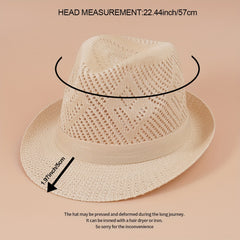 Men's Large Brim Straw Sun Hat Middle Aged Elderly