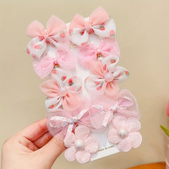 10 Pcs Colorful Bow Hair Clips For Girls, Flowers Hairpin Set for 1 Year Old