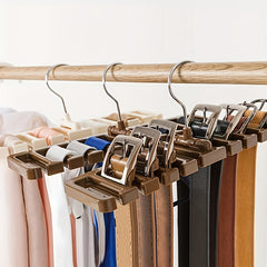 Foldable Belts Storage Hanger 10 Grids Clothes Rack Ties Belts Organizer