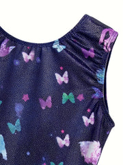 Unicorn & Mermaid Graphic Ballet Leotard Dance Suit for Girls