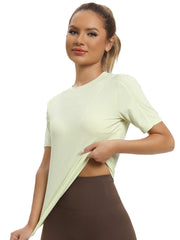 Women's Sports Yoga Short Sleeve T Shirt Casual Workout Top