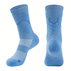 2pairs Basketball Socks Towel Bottom Compression Athletic Socks