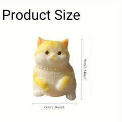 Adorable Chubby Cat Plush Toy Soft Cuddly Silicone Fidget for Girls Boys & Pets