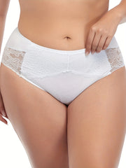 Floral Jacquard Lace Plus Size Panty
