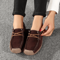 Women's Solid Loafers Lightweight Closed Toe Slip On Shoes