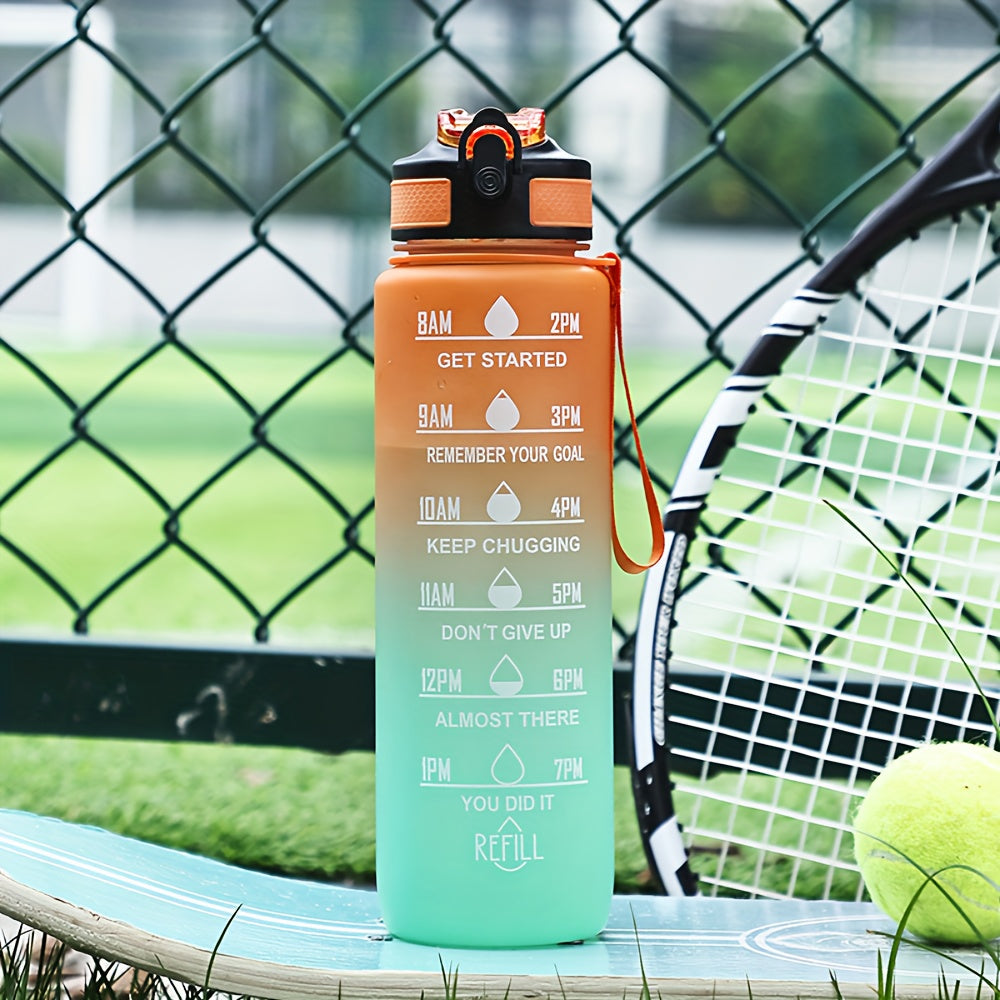 32oz Leak Proof Plastic Straw Water Bottle for Fitness and Travel