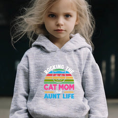 Cat Mom and Aunt Life 2pcs Activewear Sets for Girls