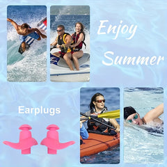 2pcs Silicone Earplugs for Swim Bath Surf Kayak