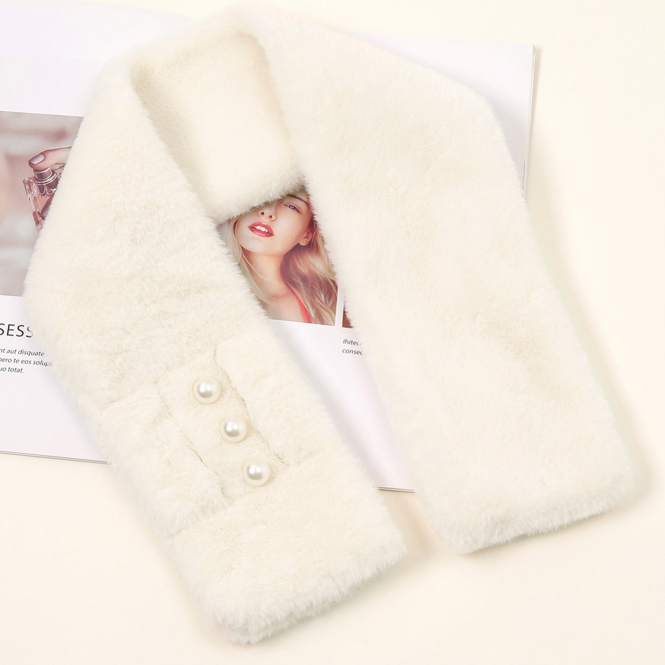 Soft Pearl Knit Scarf