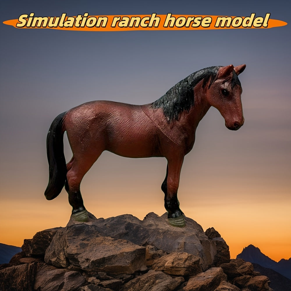 Simulated Ranch Horse Figurine Realistic Appearance Decoration