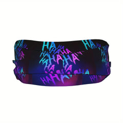 Clown Print Sports Headband Sweat Wicking Polyester Yoga Gym Running HAHA