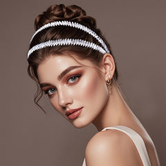 Vintage Bohemian Bridal Hair Accessory Headband with Rhinestones