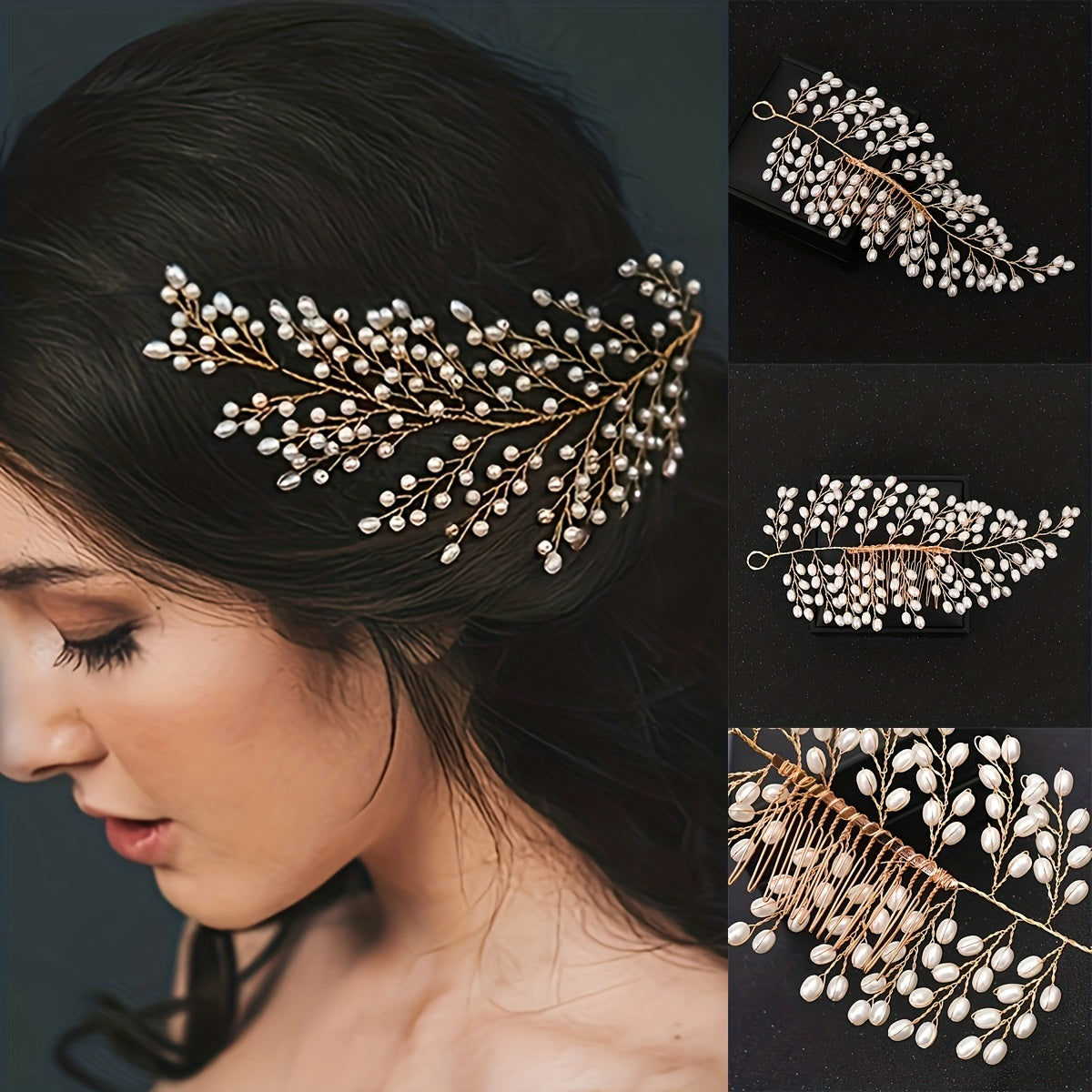 Bridal Vine Pearl Hair Accessories Wedding Headband