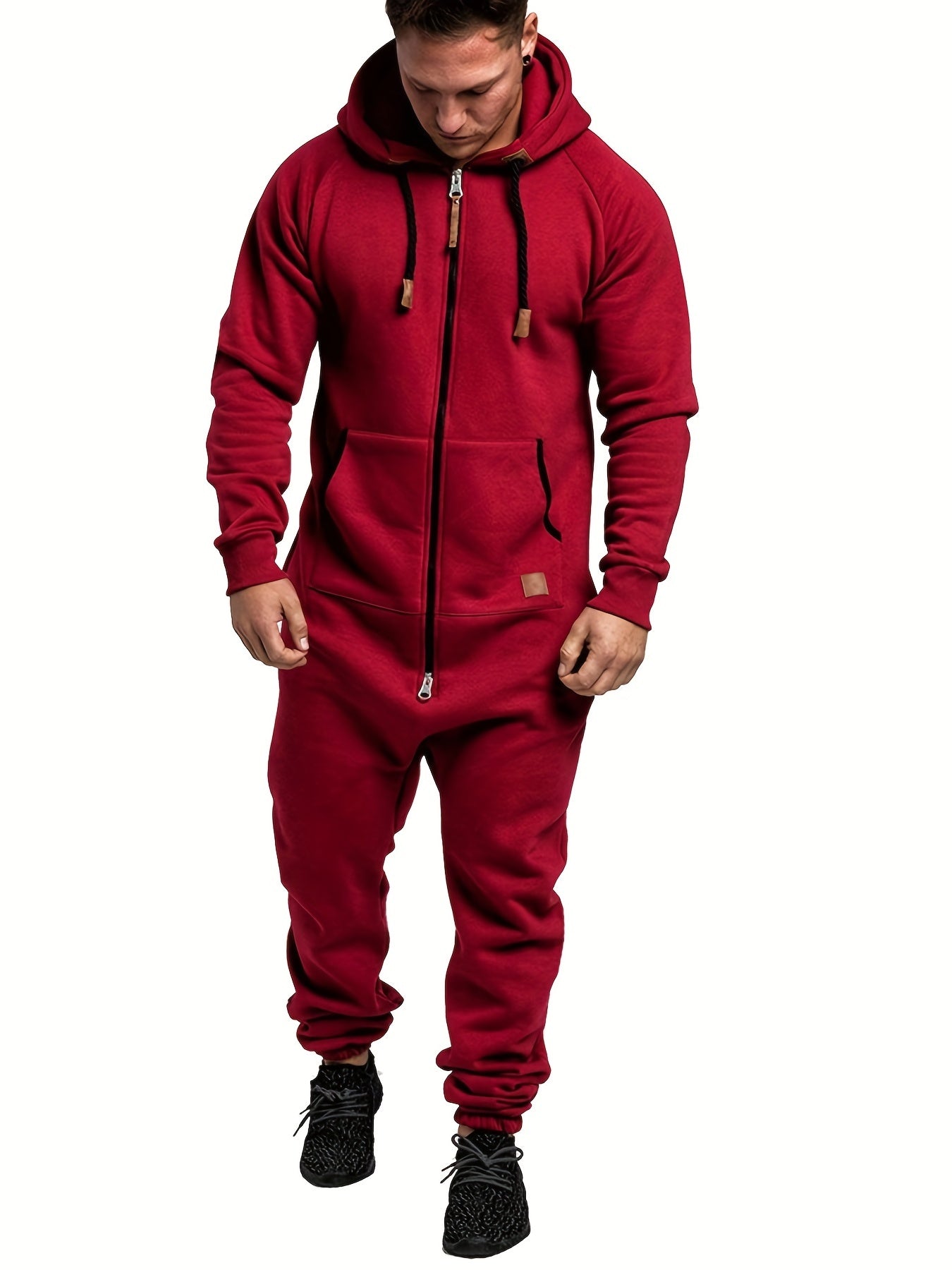 Men's Zipper One Piece Jumpsuit Romper Work Suit