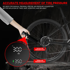 120PSI Wireless Portable Tire Inflator Pump - Fast Inflating Mini Air Pump