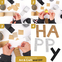 Crepe Paper Streamers Rolls Silvery & Golden 24.99m Long 4.57cm Wide