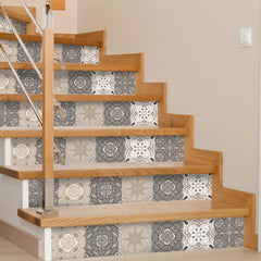 Bohemian Pattern Stair Stickers Self-adhesive Wallpaper