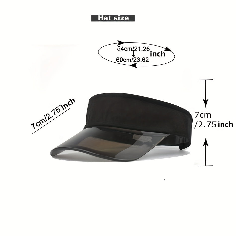 PVC Brim Stitching Visor Hat Candy Sun Hat Lightweight Casual