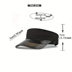 PVC Brim Stitching Visor Hat Candy Sun Hat Lightweight Casual