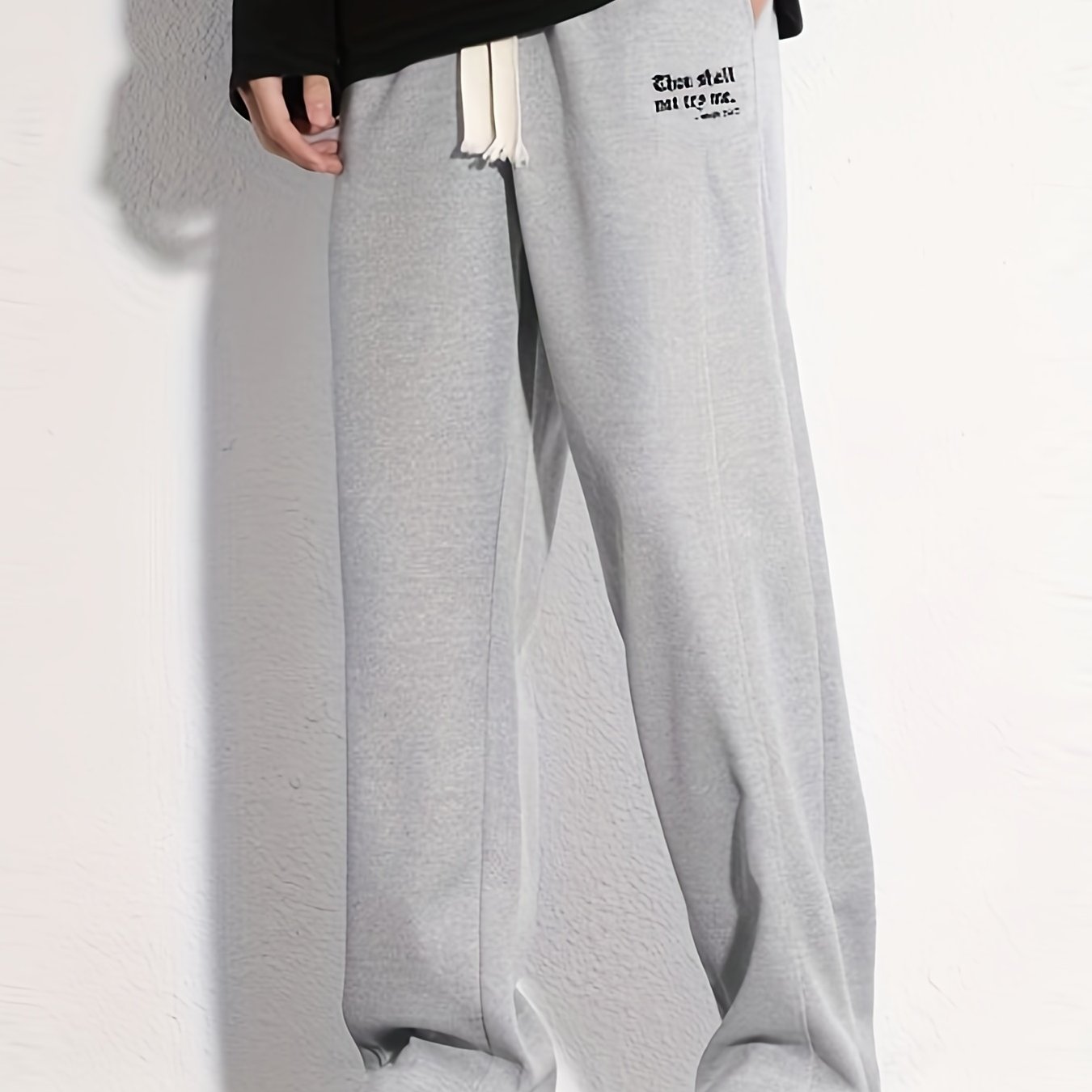 Men's Casual Cotton Loose Fit Drawstring Pants