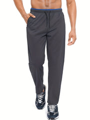 Men's Solid Quick Dry Training Jogger Sweatpants Zipper Pocket