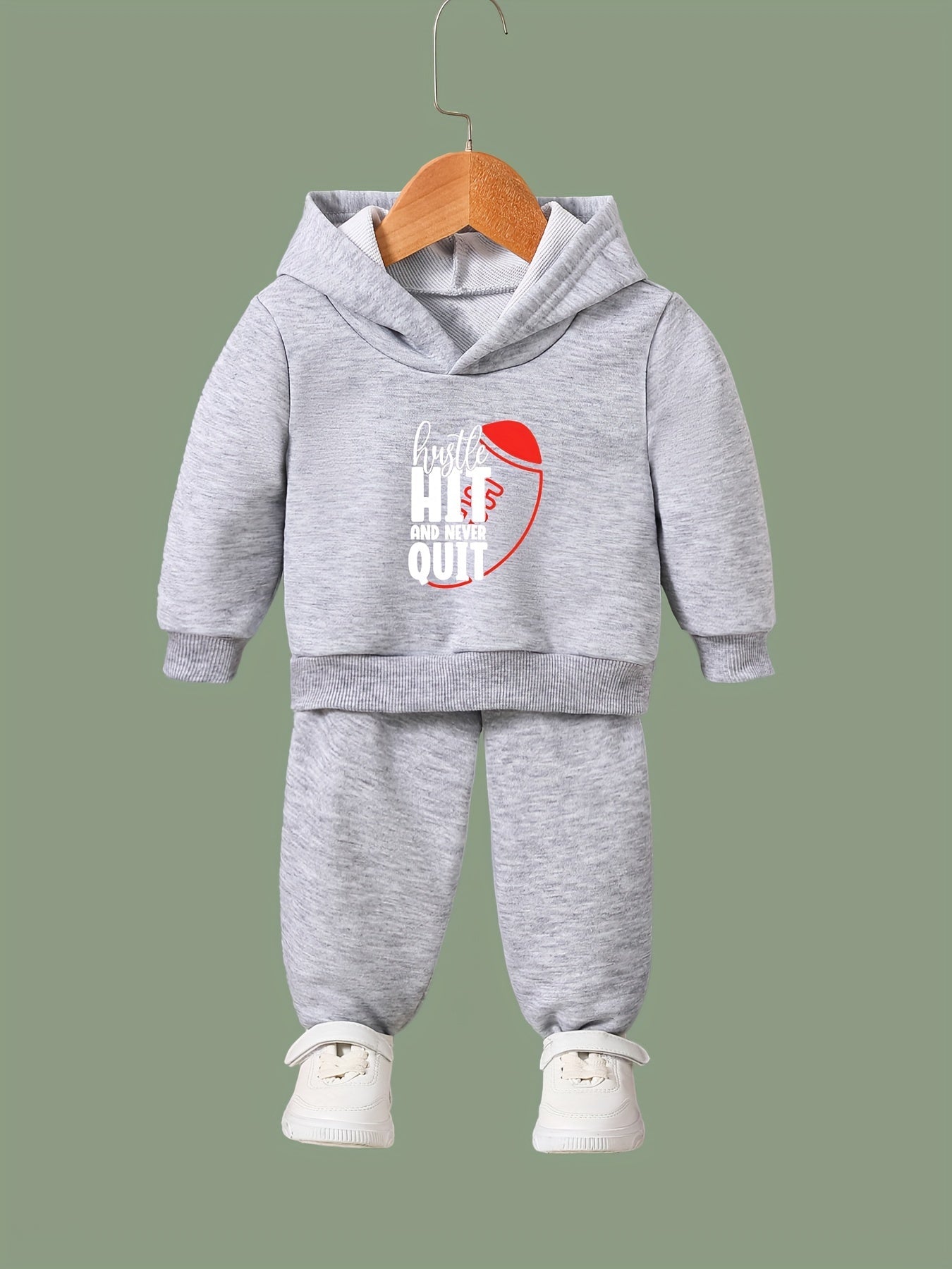Kid's Hustle Hit Never Quit Outfit Hoodie & Pants Set