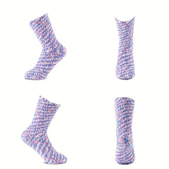Soft Fuzzy Floor Socks Women's Mid Tube Stockings