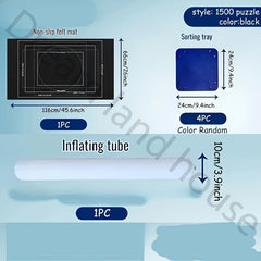 Portable Jigsaw Puzzle Mat Roll with Sorting Trays & Storage Bag