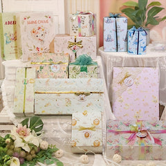 Matte Cowhide Flower Wrap Paper Animal Holiday Gift Set