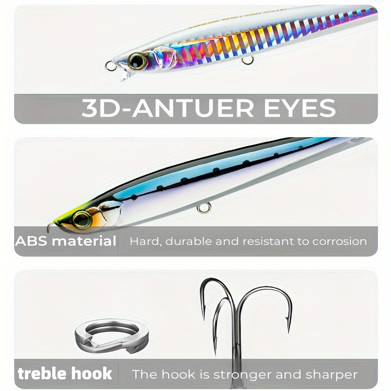 50g Submerged Pencil Lure Sea Fishing Bait Vibration Sinking Minnow