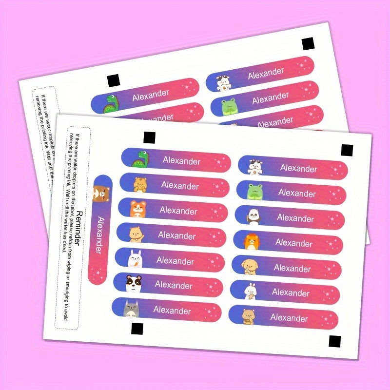 Personalized Gamer Tag Name Labels for School Supply Organization