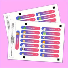 Personalized Gamer Tag Name Labels for School Supply Organization