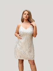 Sequin V Neck Cami Dress