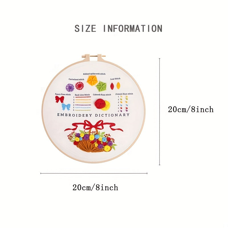 3D Embroidery Starter Kit Cross Stitch Cat Animal Flower Patterns Embroidery Hoo