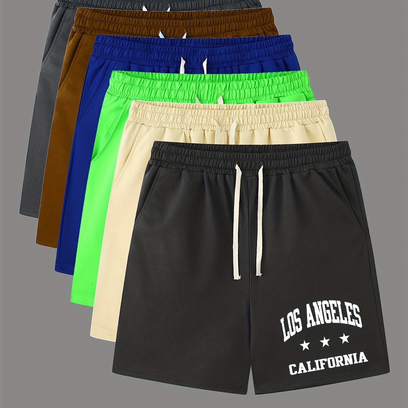 Men's Comfy Elastic Waist Drawstring Shorts for Summer