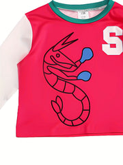 2pcs Girls Cheerleading Outfits Top Skirt Set Splicing Design