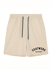 SEATWENG Men's Athletic Print Shorts for Cycling Fitness Gym - Summer Shorts