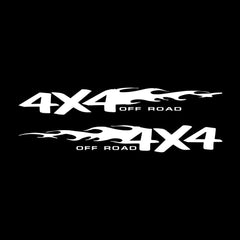 2PCS 4x4 Off Road Fire Totems Stripe Vinyl Stickers