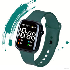 LED Square Watches Sporty Bohemian Style Digital Display Pink