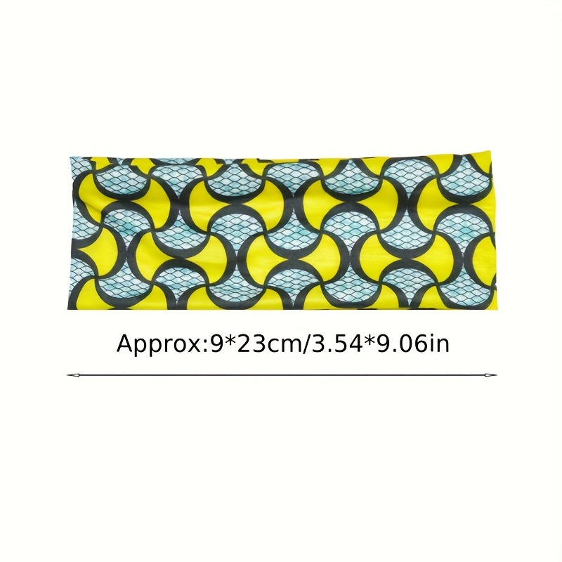 Boho Style Headband Sports Sweatband Paisley Printed Hair Band Leopard Pattern