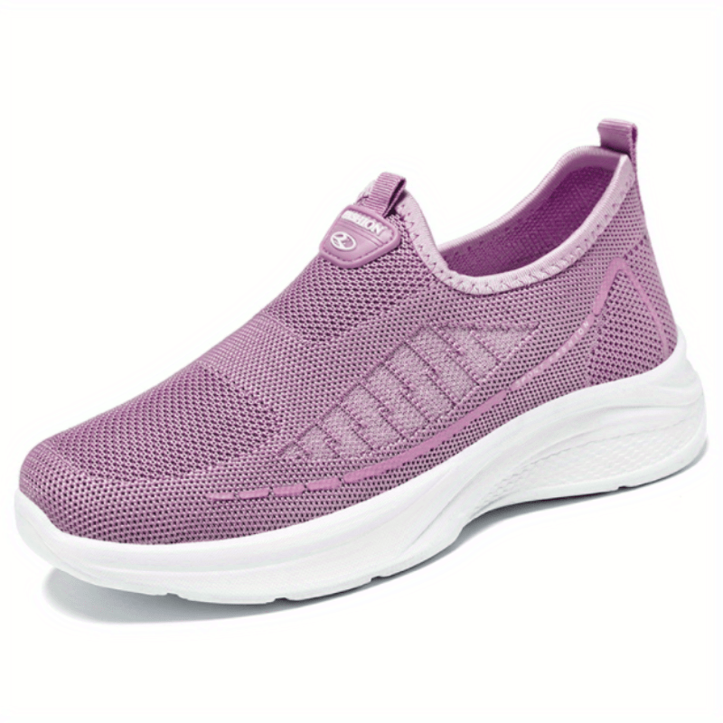 Women's Mesh Platform Slip On Sneakers Lightweight Low Top Shoes