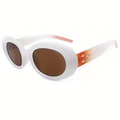 Men's Cat Eye Three Stars Embellished Metal Sunglasses