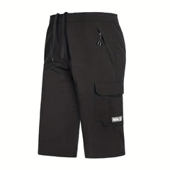 Men's Rapid Dry Pocket Cargo Shorts - Comfy Drawstring Shorts