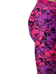 Floral Print Skinny Stretch Yoga Leggings