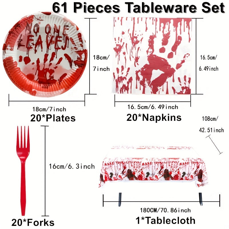 Halloween Party Supplies Serves 20 Pumpkin Plates & Napkins Set