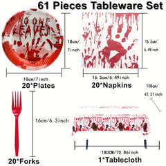 Halloween Party Supplies Serves 20 Pumpkin Plates & Napkins Set