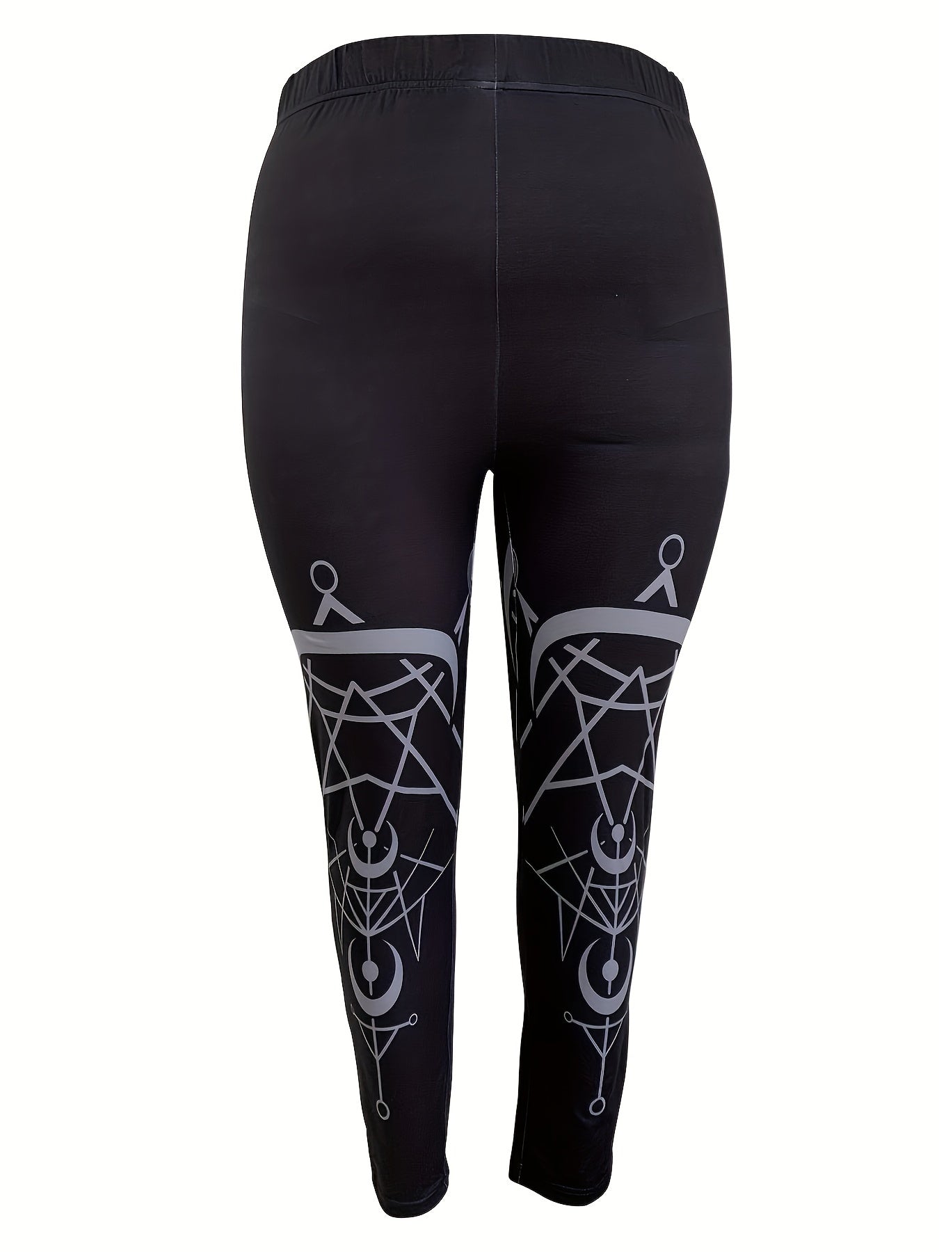 Casual Leggings Women's Plus Graphic Print Medium Stretch